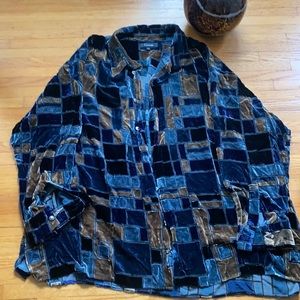 Vintage Genelli Silk&Rayon multicolor shirt size4X in great condition